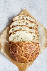 Fresh crispy Tiger (Dutch) bread with a delicious beautiful crust and wonderful homemade taste on a...