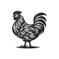 Chicken Silhouette Vector Illustration
