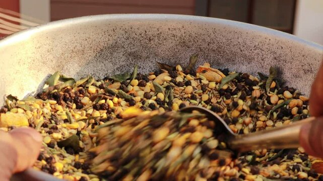 Spices on solid background