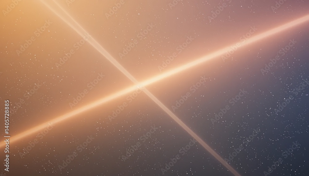 Poster celestial light beams creating a cosmic cross outer space digital art sci-fi environment wide-angle 