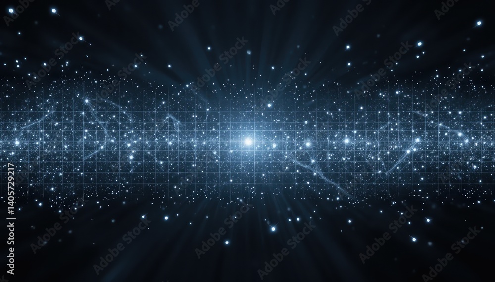 Poster exploring the mysteries of the universe cosmic events digital art dark space wide-angle view stellar