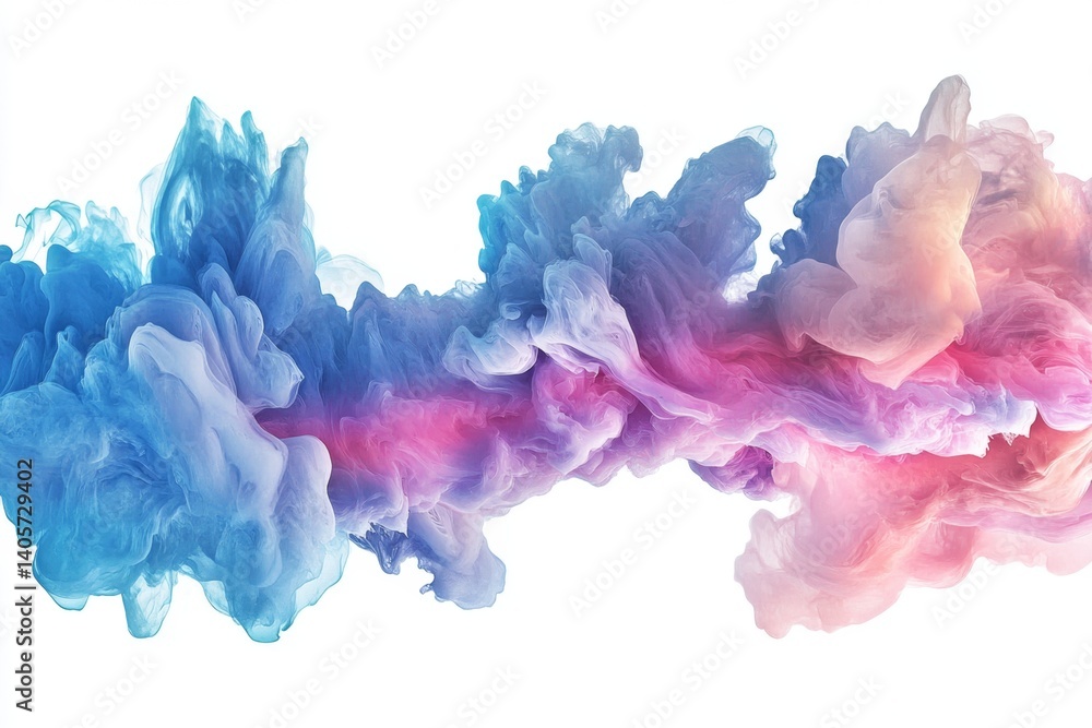 Poster abstract ink blobs