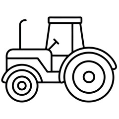 Tractor Line Art Vector Perfect for Logos & Digital Prints