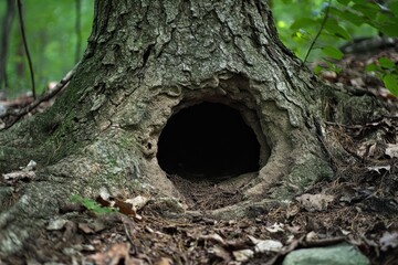 Hidden Den: A Serene Fox Hole on a Nature Trail at Calvert Cliffs State Park