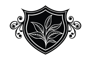 heraldic shield with wings