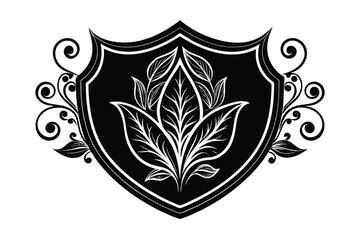 heraldic shield with wings