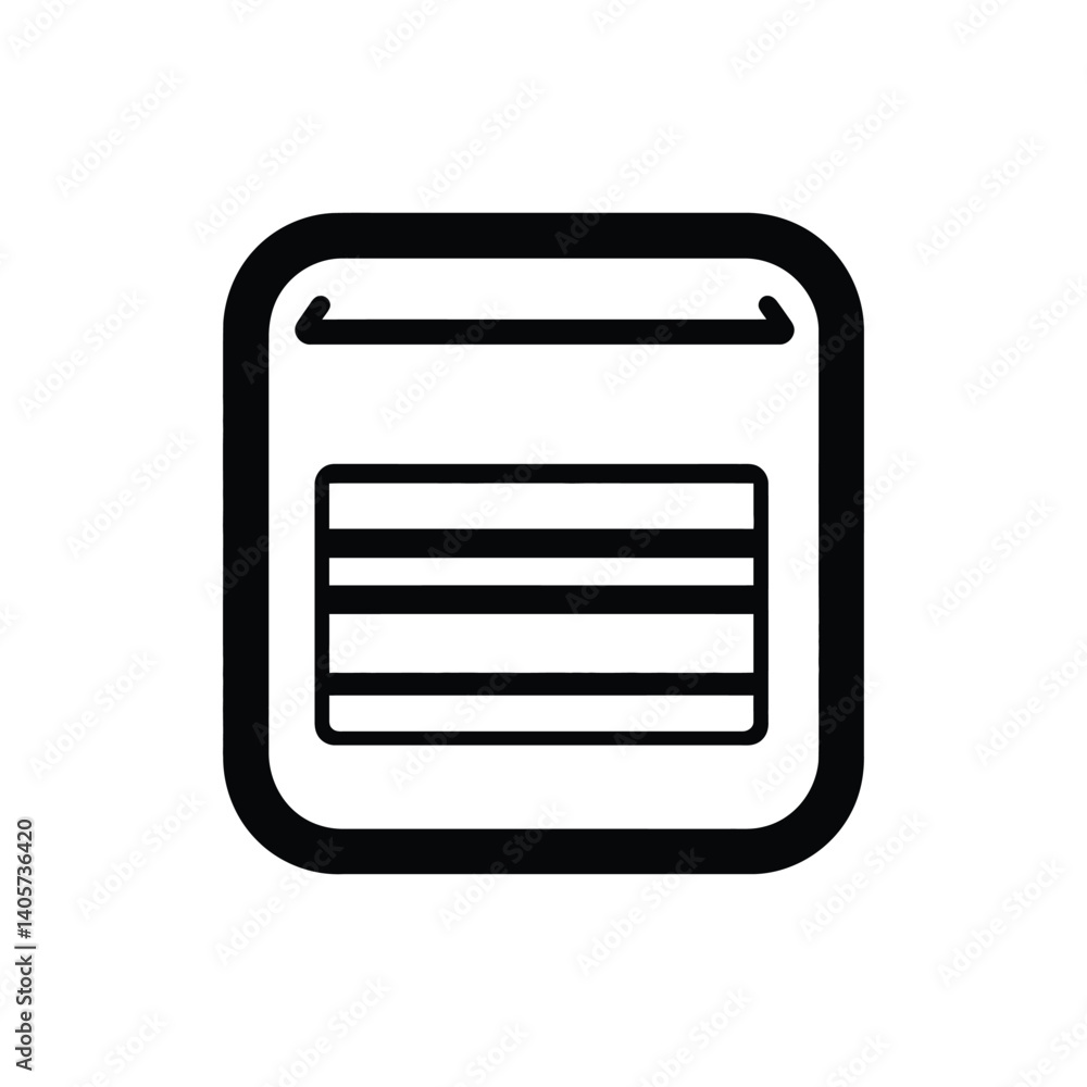 Aufkleber minimalist form of with rounded isolated on transparent background