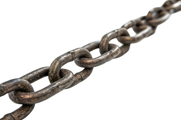 Obraz premium Strong Metallic Chain with Interconnected Links for Security or Industrial Use.