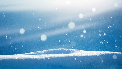 Naklejka premium Snow on Pastel Blue