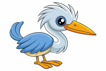 a cute bird vector art in illustration on white background
