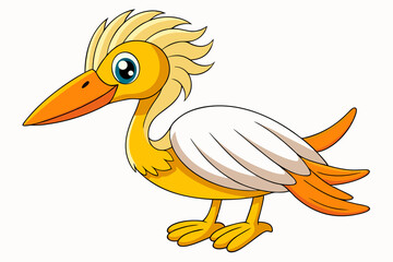 Fototapeta premium a cute bird vector art in illustration on white background 