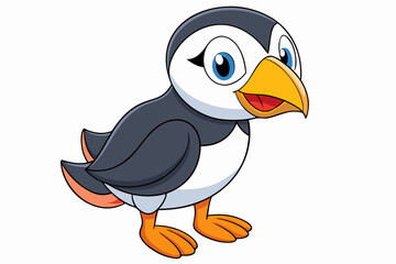 a cute bird vector art in illustration on white background
