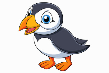 a cute bird vector art in illustration on white background
