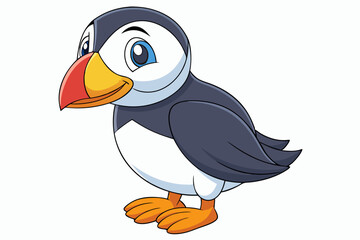 a cute bird vector art in illustration on white background
