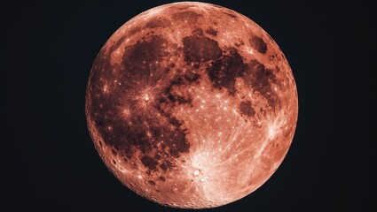 Naklejka premium Blood moon set in a gloomy sky