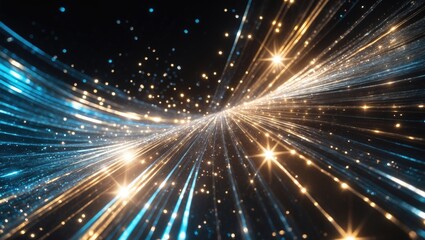 Colorful glare and shine from sun flares on a dark background, rainbow light effect and light rays on a sparkling surface.