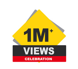Download this views celebration thumnail banner set 1M to 1M, ik view, 1 M view 11.ai