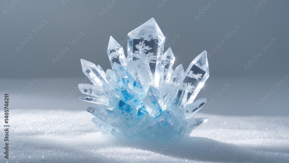 Poster isolated ice cube on a backdrop