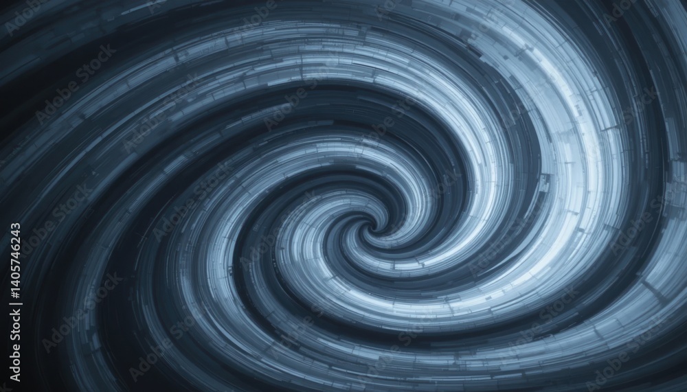 Poster dynamic swirling motion abstract space digital art dark environment unique perspective conceptual vi