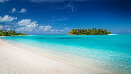 Naklejka premium paradise beach with turquoise blue water