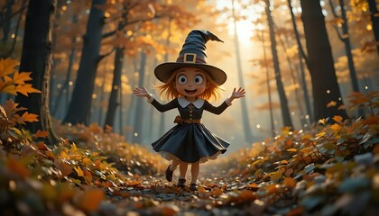 Dancing Pilgrim Hat with Googly Eyes – Funny Thanksgiving Clipart | A quirky and animated Pilgrim hat with googly eyes dancing happily, perfect for kid-friendly Thanksgiving materials, stickers,