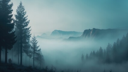 Fototapeta premium A breathtaking image of a pristine landscape, showcasing every detail of the jagged mountains and valleys vividly beneath a bright blue sky.