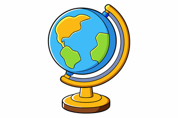 globe on a white background