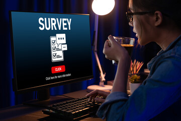 Online survey form for brisk digital information collection on the internet network