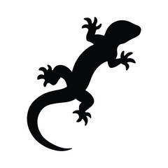 Beautiful lizard vector silhouette illustration
