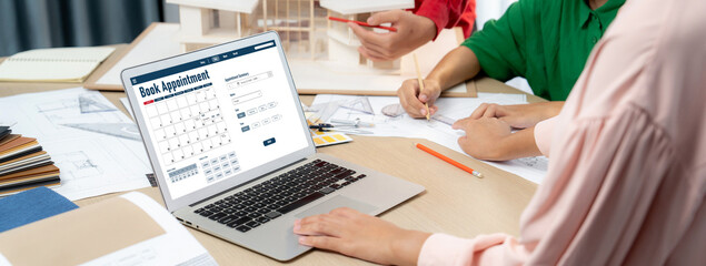 Online applointment booking calendar for brisk regristration on the internet website
