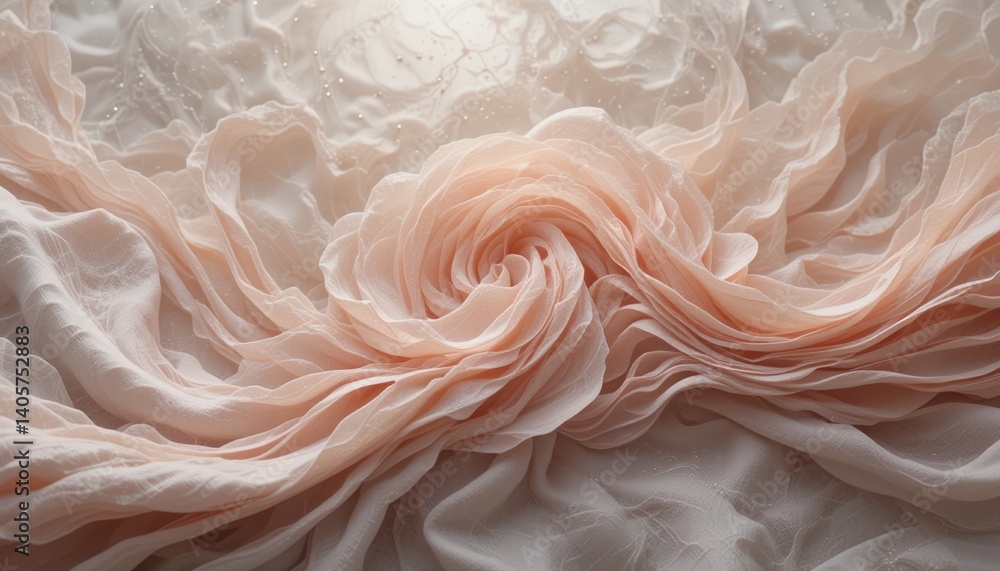 Poster flowing fabric design textile studio artistic creation soft environment close-up view abstract conce