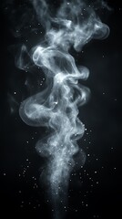 Curling smoke trail with graceful motion high resolution picture