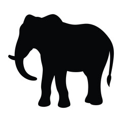 elephant silhouette vector Design