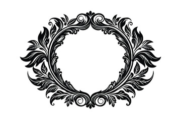 vintage frame with floral ornament