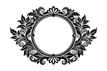 frame with floral ornament