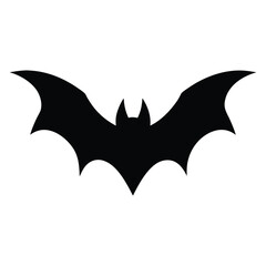 Stylized Bat Outline Clean Linework Vector with line art silhouette Illustration