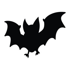 Stylized Bat Outline Clean Linework Vector with line art silhouette Illustration