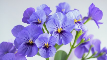 Isolated blue african violet on backdrop
