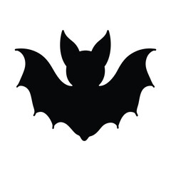 Stylized Bat Outline Clean Linework Vector with line art silhouette Illustration