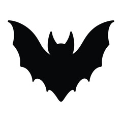 Stylized Bat Outline Clean Linework Vector with line art silhouette Illustration