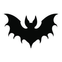 Stylized Bat Outline Clean Linework Vector with line art silhouette Illustration