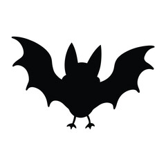 Stylized Bat Outline Clean Linework Vector with line art silhouette Illustration