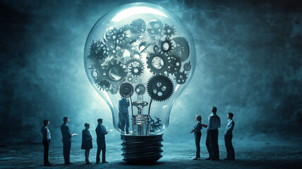A conceptual illustration depicting a light bulb as a metaphor for innovation  and smart  idea, representing a brilliant marketing strategy, planning, and creative thinking 