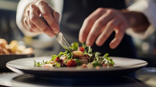 Photographer shooting food dishes. Featuring food photography and culinary arts