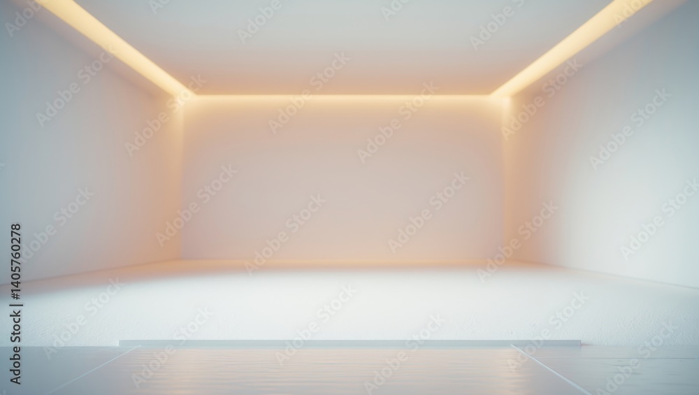 Poster empty white studio setting. perfect for product display.