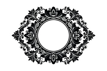 vintage frame with floral ornament