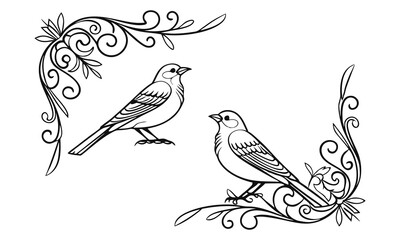 Ornate floral frame featuring an abstract design