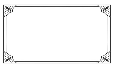 Ornate floral frame featuring an abstract design