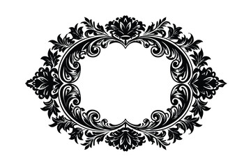 vintage frame with floral ornament
