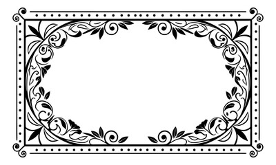 Ornate floral frame featuring an abstract design
